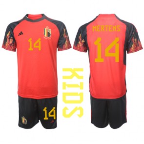 Belgium Dries Mertens #14 Replica Home Stadium Kit for Kids World Cup 2022 Short Sleeve (+ pants)
